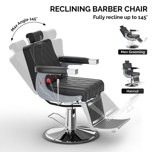 Vintage barber chair - chair, heavy