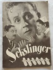 Sexlingar Thor Modéen Åke Söderblom Margit Manstad Vtg 1942 Danish Movie Program