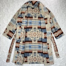 Pendleton Chief Joseph Classic Robe Womens L Rosewood Cotton Terry  Southwestern