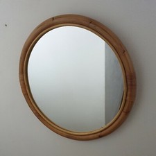 miroir rond vintage bois style
