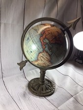 Vintage Robert De Vaugondy 7” Globe Terrestre With Cast Iron Arrow Base