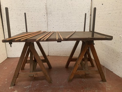 Table drapier sur tréteaux - table, de