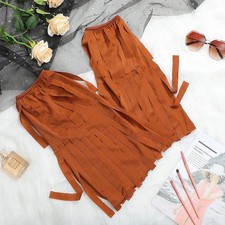 Lot de 2 couvre-bottes à franges style hippie indien pour femme