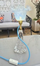 Lampe à Poser-Tulipe opalescente Pied en Cristal