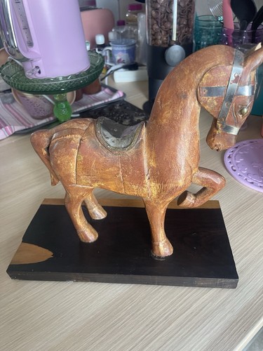 Sculpture cheval bois sia - bois,