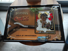 Vintage Coca Cola Advertising Mirror, English Illustration & Inscriptions