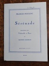 poulenc serenade transcription pour violoncelle et piano  publ Heugel & Co