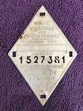 Automobilia : ancienne plaque