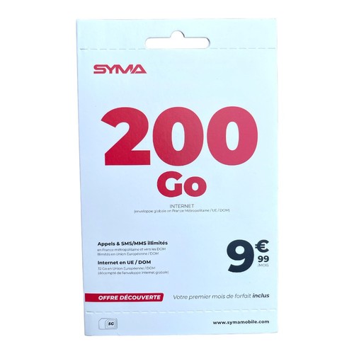 Carte sim prépayée syma - sim,
