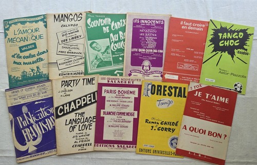 Lot partitions musique 1960 - musique, 1960's