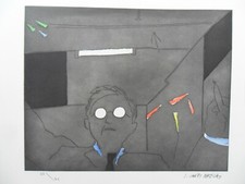 JOAN GARDY ARTIGAS B1938 ETCHING SIGNED LTD ED OF 75 'PEINTRE AVEUGLE' MIRO