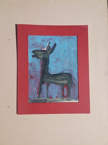Peinture sur papier ane - sur,
