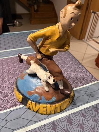 Statuette tintin milou sur - milou,