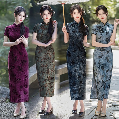 Femme robe velours chinois - robe,