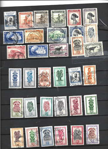 Timbres congo belge - congo,