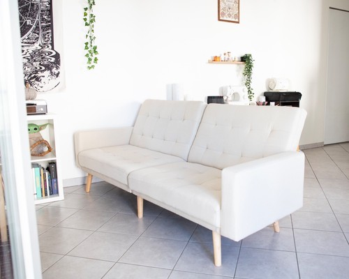 Canapé droit scandinave 3 - canapé,