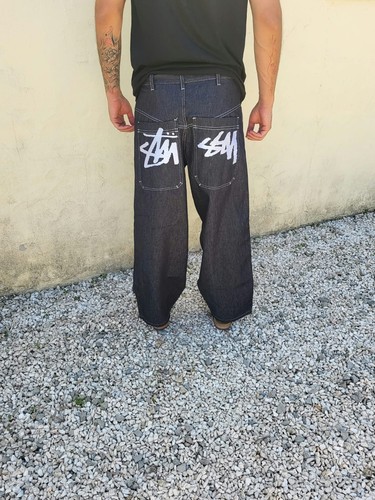 Stussy jean homme noir - homme, brodé