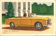 Cabriolet 403 Peugeot FRANCE automobile Postcard