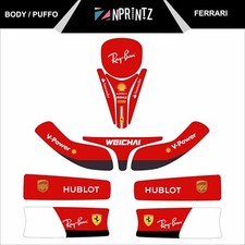 PUFFO BAMBINO FERRARI STYLE FULL KART STICKER KIT - KARTING - EVK-CADET-ROOKIE