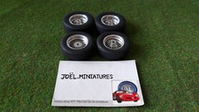 SET OF 4 WHEELS WIRE with 1/18 WHEELS TIRES High Quality Tapered Shelving Finish