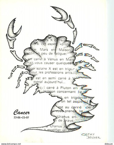 Carte postale astrologie - carte,