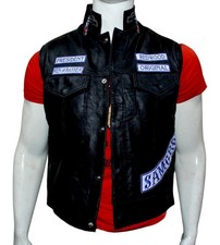 Sons of Anarchy Charlie Hunnams inspired Vest Real Leather -Small Size HALLOWEEN