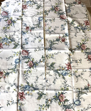 Lot of Two Antique Floral Upholstery Fabric Coupons