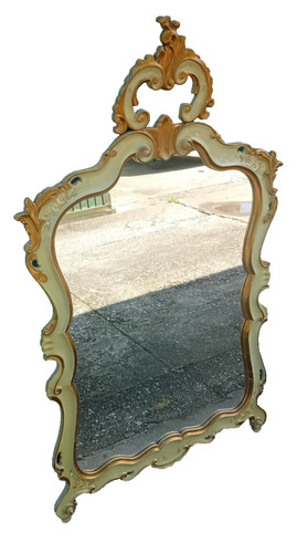 Miroir laqué cadre sculpté - laqué,