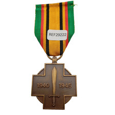 J11/09/25 (REF29222) Médaille belge guerre 39/45 BELGIQUE BELGIAN MEDAL