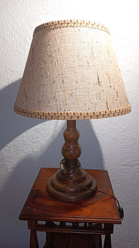 Lampe table chêne - table,