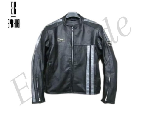 Moto guzzi black - moto, leather
