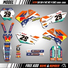 KTM SX SXF EXC XC XCW 125 250 350 450 525 2005-2006 DECALS GRAPHICS KIT STICKERS