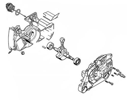 Carter arbre moteur scie - carter,