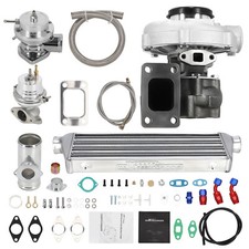 KIT TURBO T3/T4 350HP WASTEGATE + INTERCOOLER + BOV + OIL Feed LINE Universal