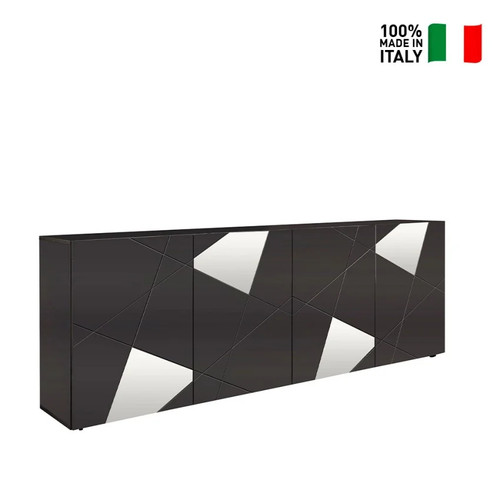 Buffet moderne portes gris - buffet,