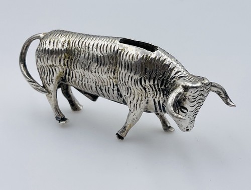 Figurine taureau argent - figurine,