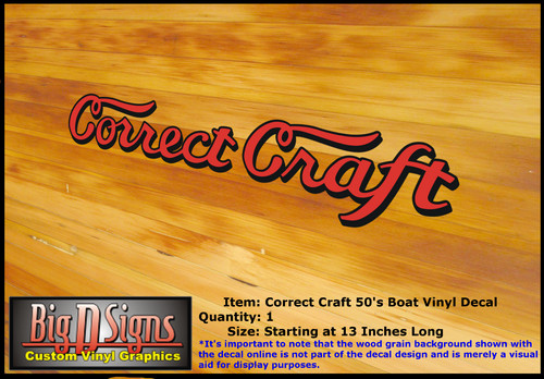 Correct craft vinyl decal - 50's,