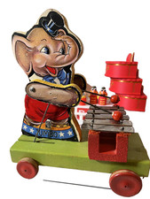 RARE Vintage 1937 Fisher Price Jumbo Xylophone Pull Toy #780