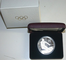 AUSTRIA 200 SCHILLINGS 1995 -100 YEARS OLYMPIC GAMES/ALPINE SKIING - Silver Proof