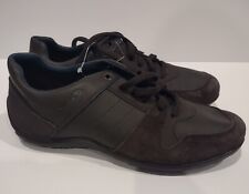 GEOX Men's brown lace up trainers shoes GBK & suede leather Sz 9 ?