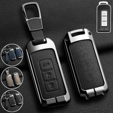 Zinc Alloy Leather Car Key Case Cover For Mitsubishi Lancer Eclipse Outlander