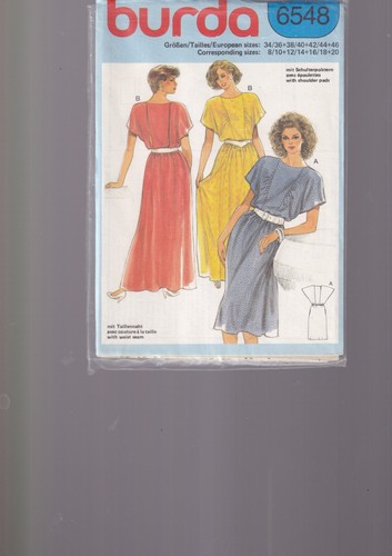 Patron burda 6548 robe - ,