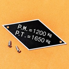 Plaque tare Peugeot 203 C5 -