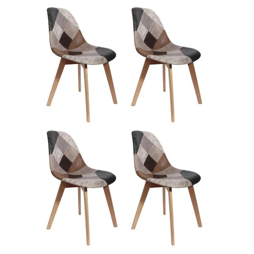 Lot chaises patchwork - de,
