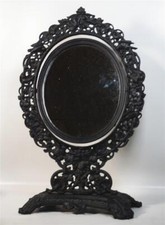 Top Rarity SHW Iron Art Cast Iron 21400 Large Faceted Mirror Swivel Mirror