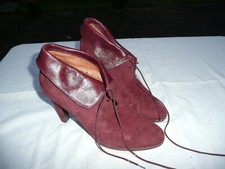 pair of vintage leather shoes for women 1970s era