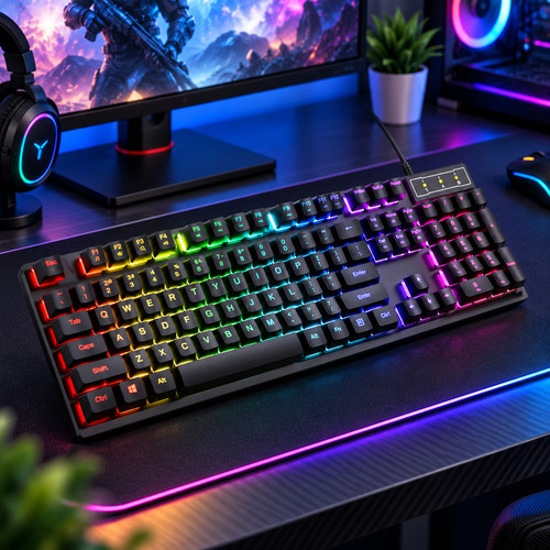 Clavier gaming rgb filaire usb - gaming,