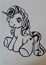 Sticker poney licorne