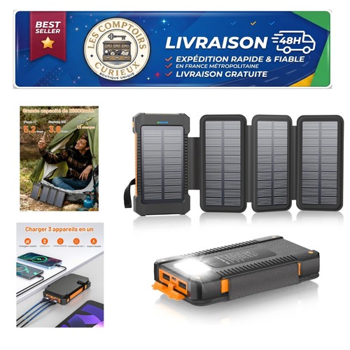 Chargeur solaire 26800mah - solaire, 4