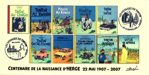 France 2007 fdc carte - 2007, tintin